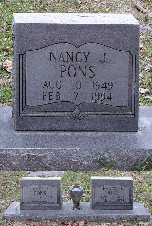 Nancy J. Pons Gravestone Photo
