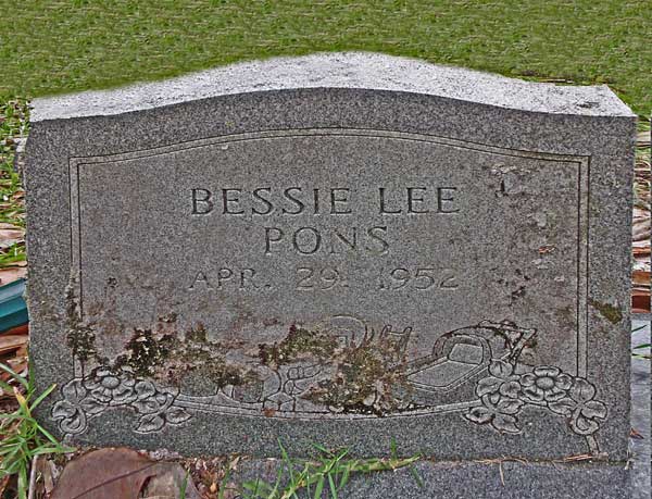 Bessie Lee Pons Gravestone Photo