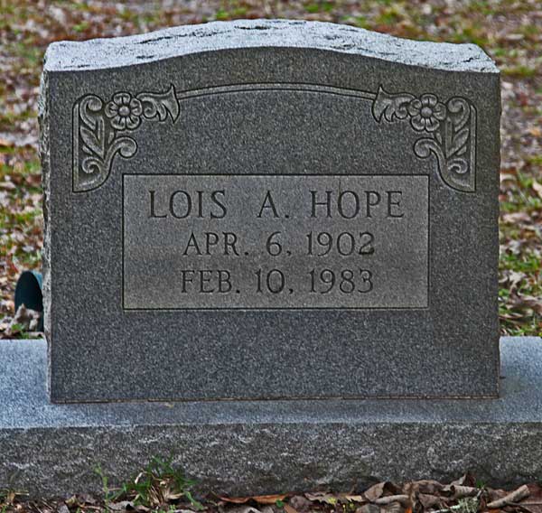Lois A. Hope Gravestone Photo
