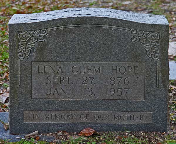 Lena Cuemi Hope Gravestone Photo