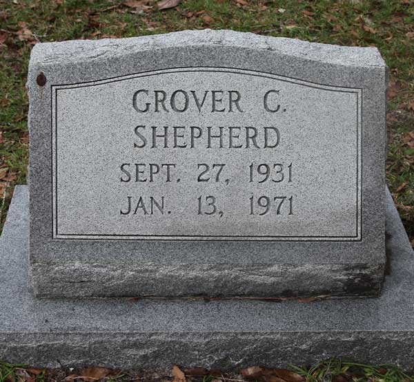 Grover C. Shepherd Gravestone Photo