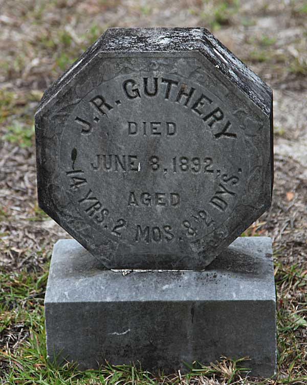 J.R. Guthery Gravestone Photo