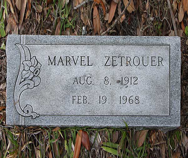 Marvel Zetrouer Gravestone Photo