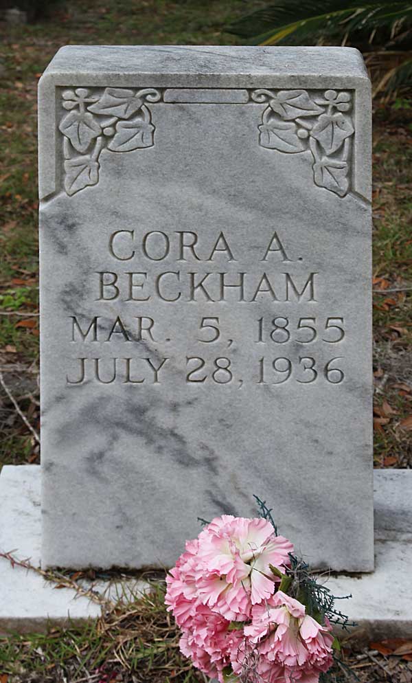 Cora A. Beckham Gravestone Photo