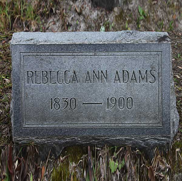 Rebecca Ann Adams Gravestone Photo