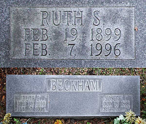 Ruth S. Beckham Gravestone Photo