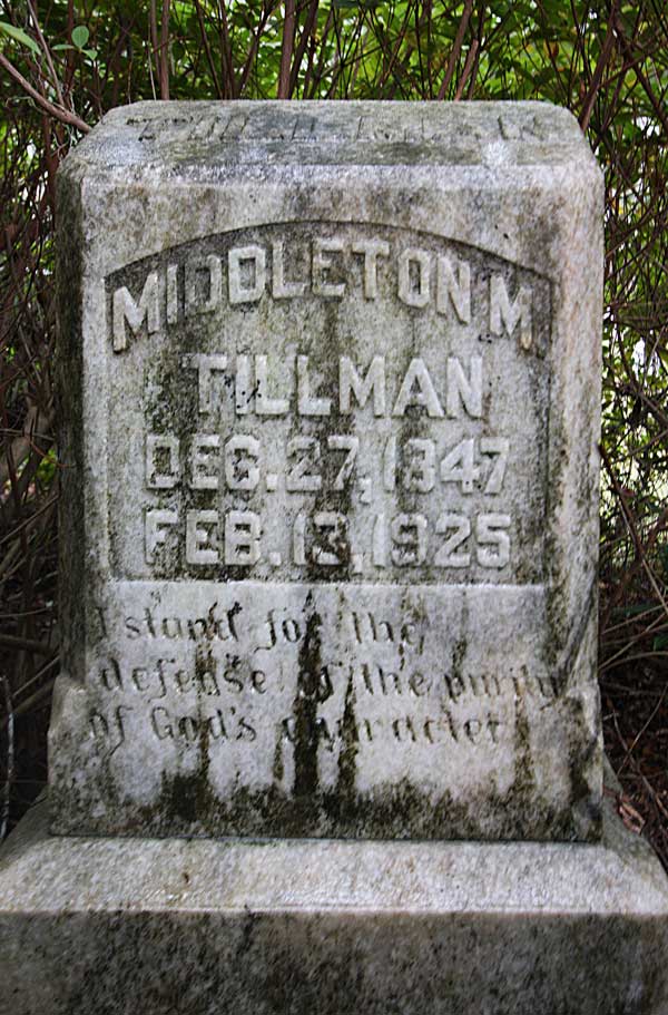 Middleton M. Tillman Gravestone Photo