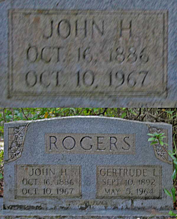 John H. Rogers Gravestone Photo