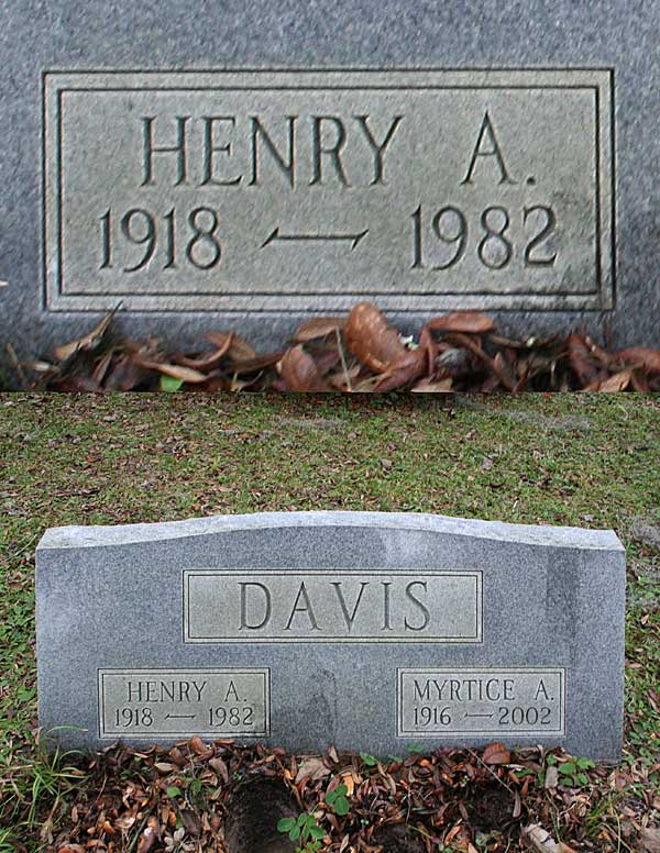Henry A. Davis Gravestone Photo