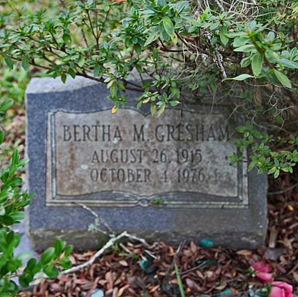 Bertha M. Gresham Gravestone Photo
