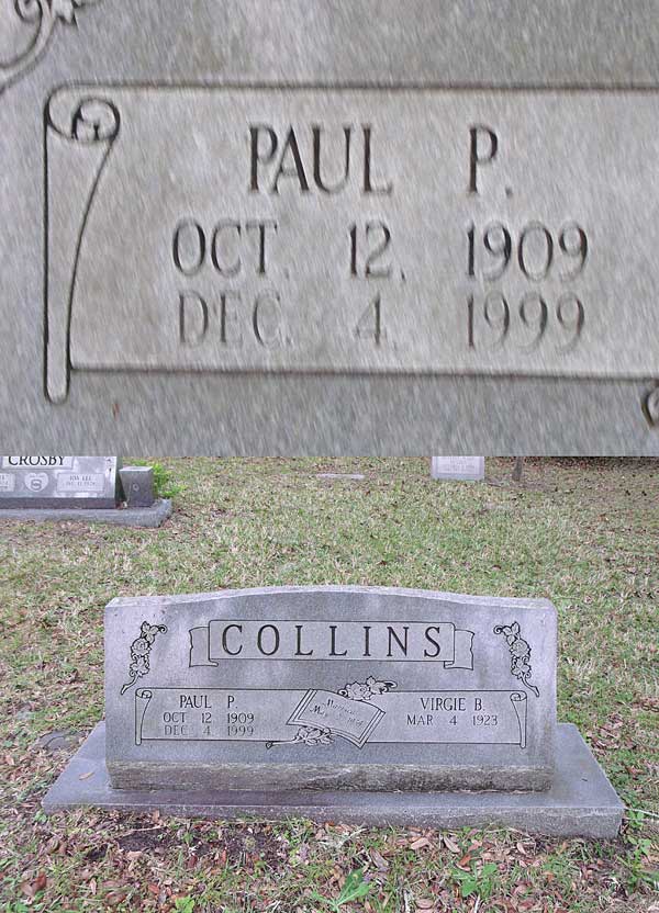 Paul P. Collins Gravestone Photo