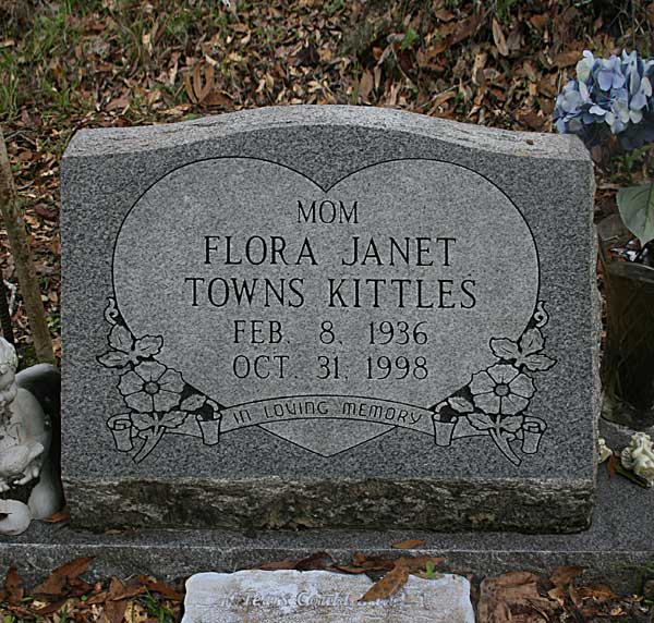 Flora Janet Towns Kittles Gravestone Photo