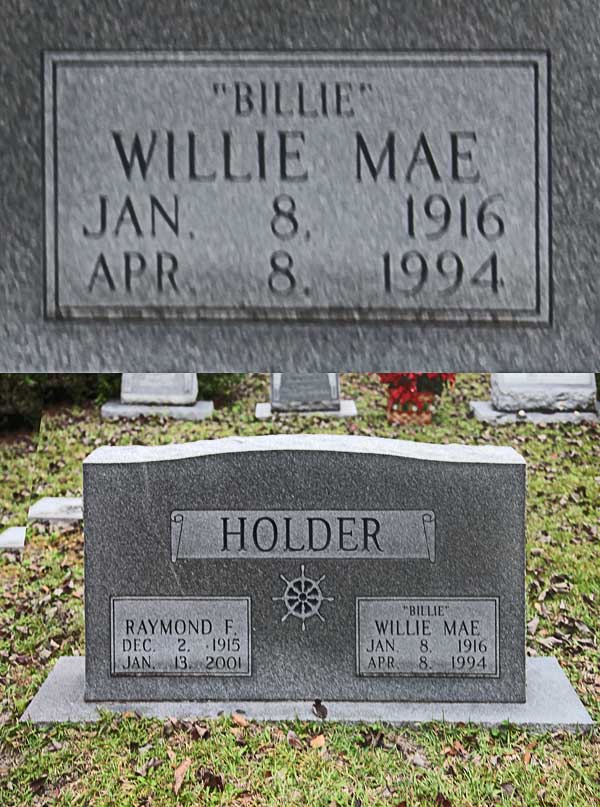 Willie Mae Holder Gravestone Photo