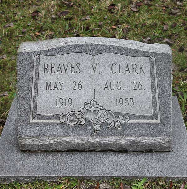 Reaves V. Clark Gravestone Photo