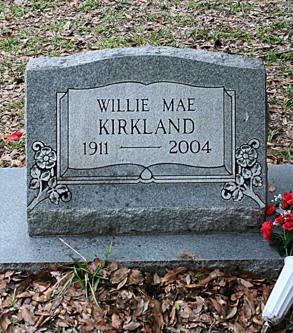 Willie Mae Kirkland Gravestone Photo