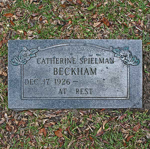 Catherine Spielman Beckham Gravestone Photo