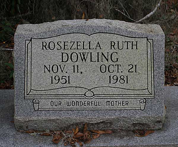 Rosezella Ruth Dowling Gravestone Photo