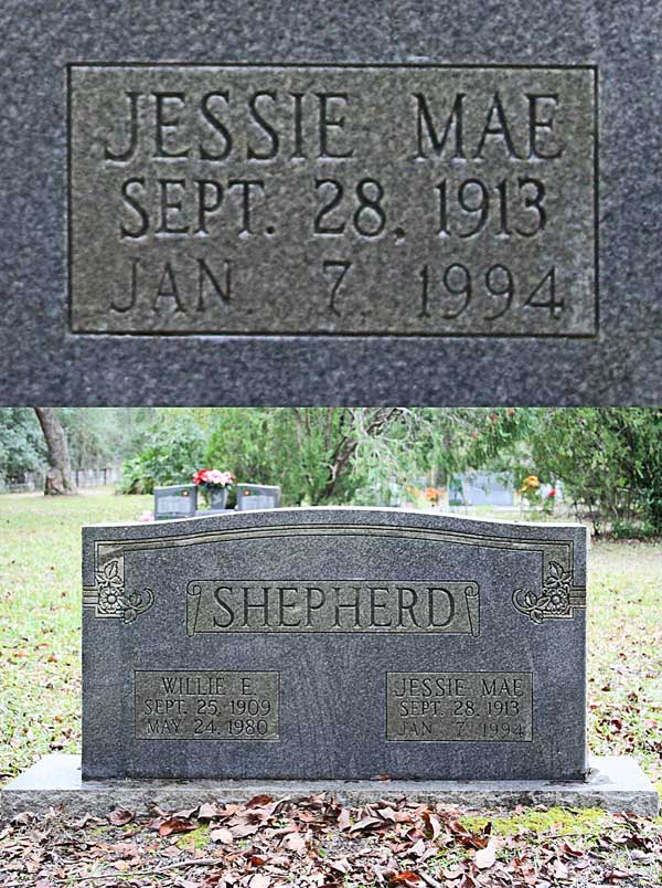 Jessie Mae Shepherd Gravestone Photo