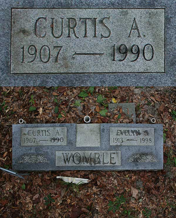 Curtis A. Womble Gravestone Photo