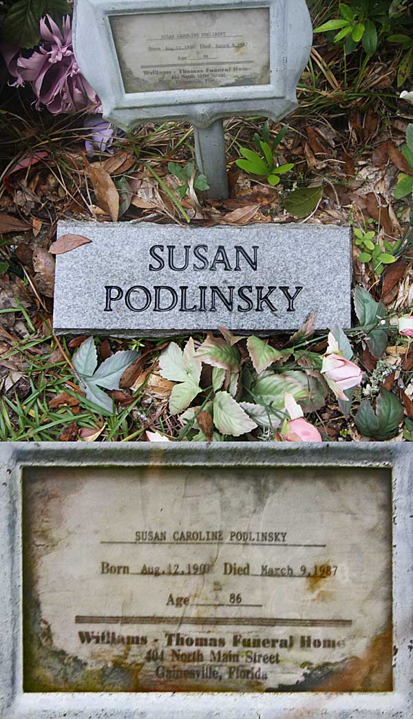 Susan Caroline Podlinsky Gravestone Photo