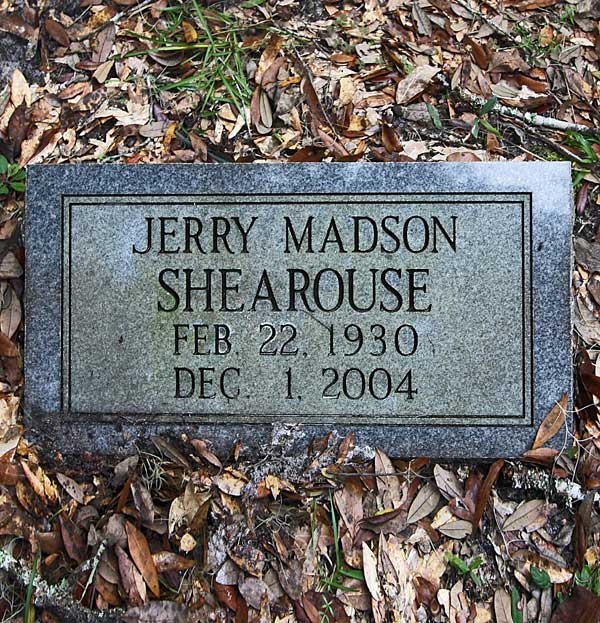 Jerry Madson Shearouse Gravestone Photo