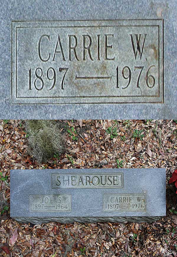 Carrie W. Shearouse Gravestone Photo