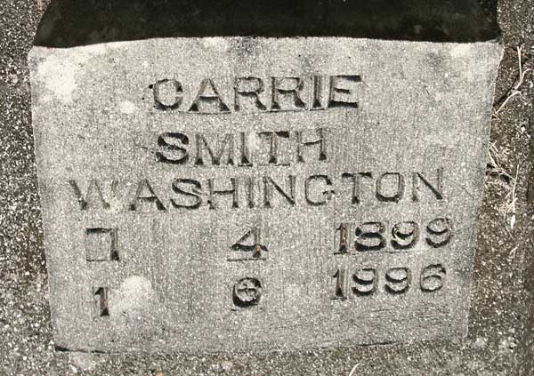 CARRIE SMITH WASHINGTON Gravestone Photo