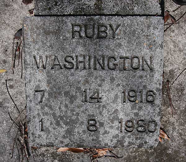 Ruby Washington Gravestone Photo
