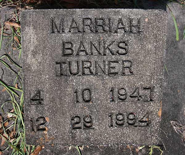 Marriah Banks Turner Gravestone Photo