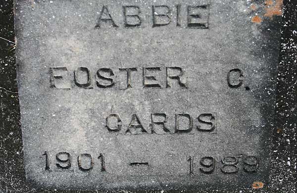 Abbie Foster C. Cards Gravestone Photo