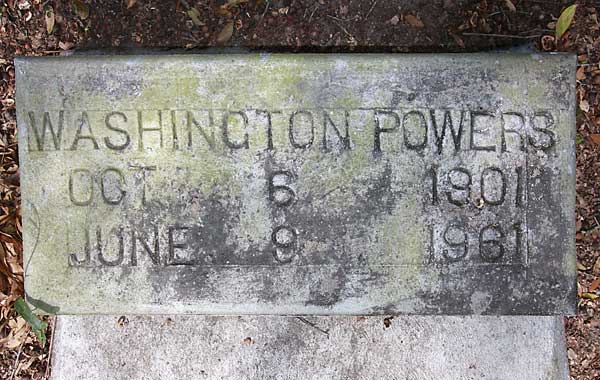 WASHINGTON POWERS Gravestone Photo