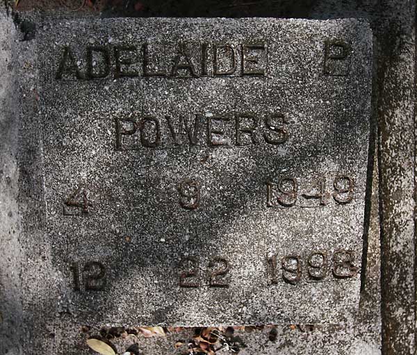 ADELAIDE B POWERS Gravestone Photo