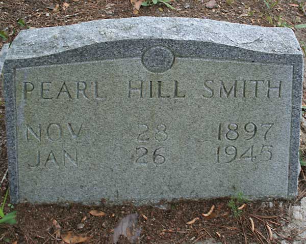 PEARL HILL SMITH Gravestone Photo