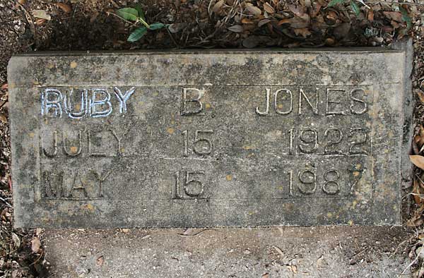 RUBY B. JONES Gravestone Photo