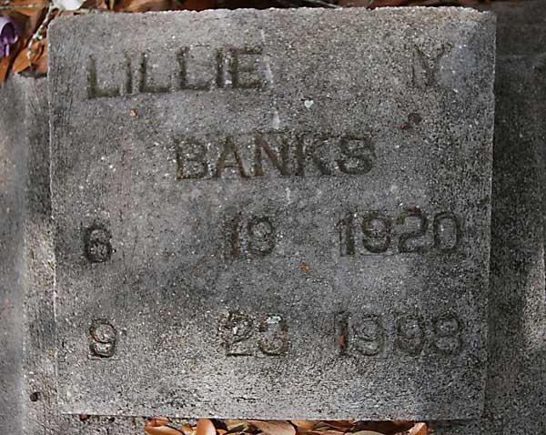 LILLIE BANKS Gravestone Photo