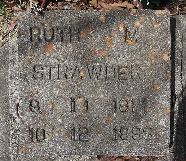 RUTH M. STRAWDER Gravestone Photo