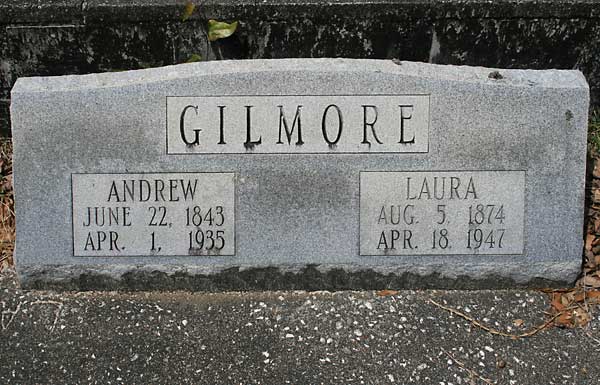ANDREW & LAURA GILMORE Gravestone Photo