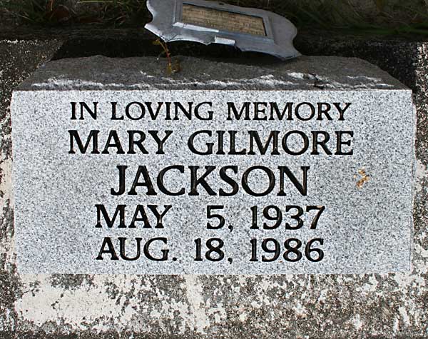 MARY GILMORE JACKSON Gravestone Photo