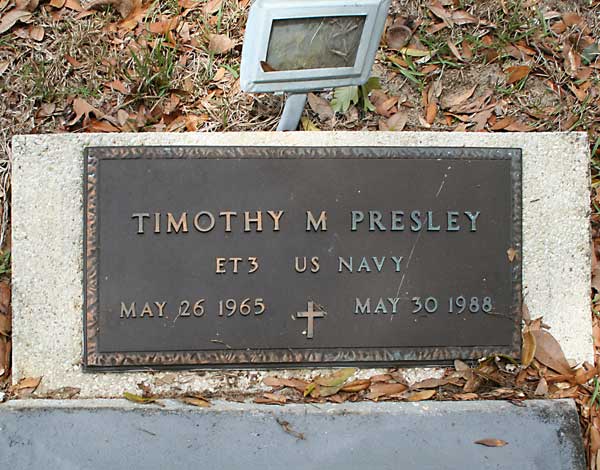 TIMOTHY M. PRESLEY Gravestone Photo