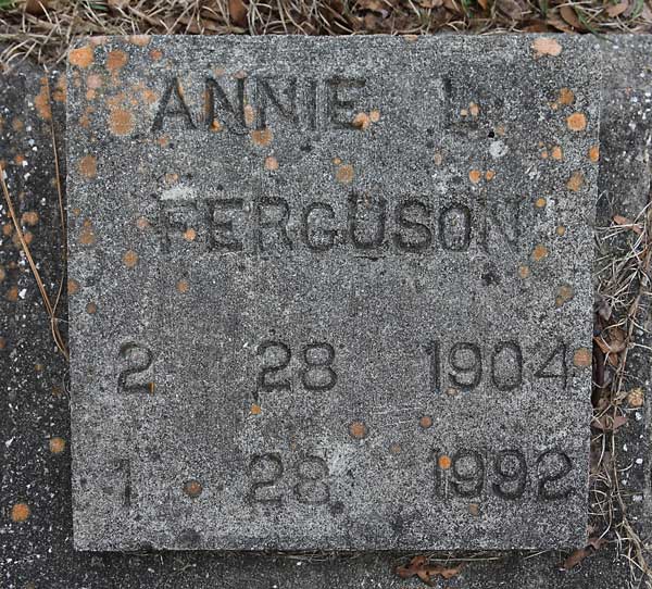 ANNIE L. FERGUSON Gravestone Photo