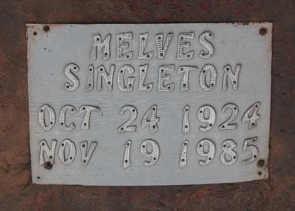 MELVES SINGLETON Gravestone Photo