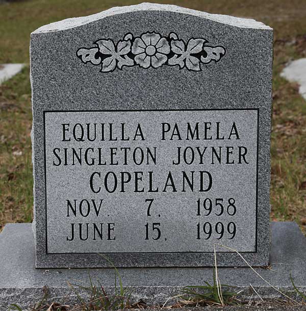 EQUILLA PAMELA SINGLETON JOYNER COPELAND Gravestone Photo