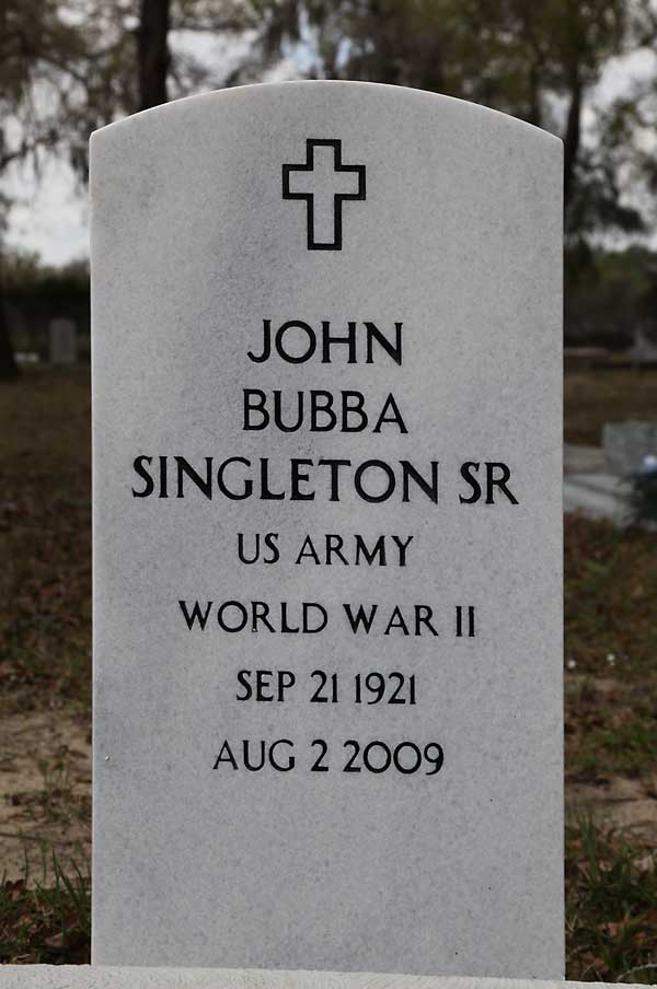 John Bubba Singleton Gravestone Photo