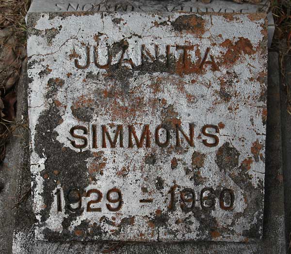 JUANITA SIMMONS Gravestone Photo