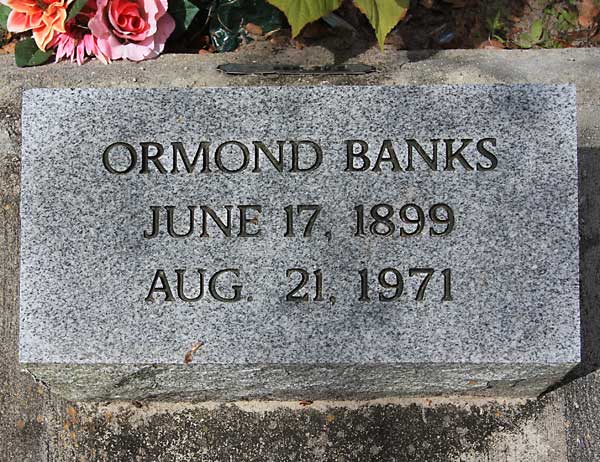 Ormond Banks Gravestone Photo