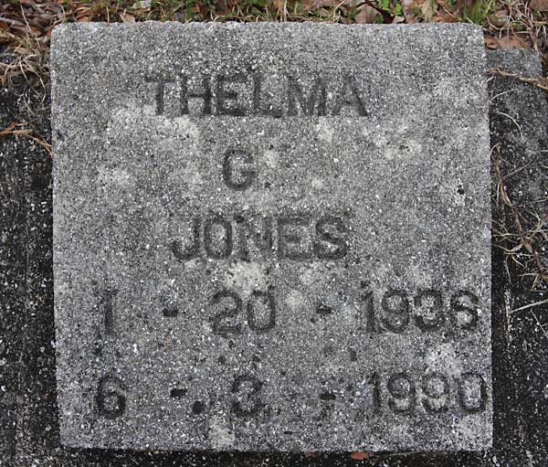 THELMA G. JONES Gravestone Photo