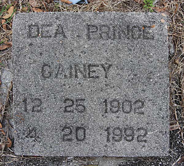 Prince Gainey Gravestone Photo