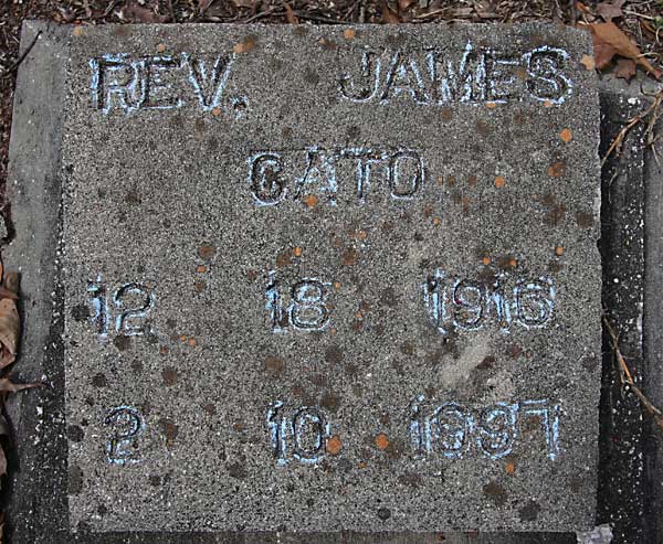 Rev. James Cato Gravestone Photo