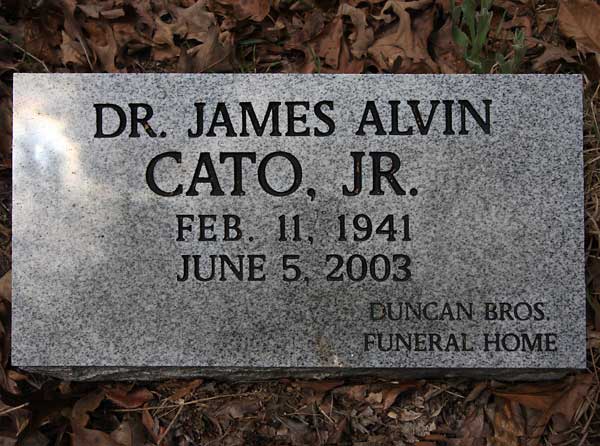 Dr. James Alvin Cato Gravestone Photo