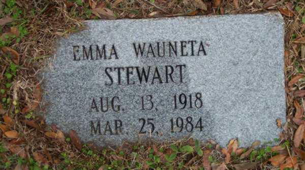 Emma Wauneta Stewart Gravestone Photo